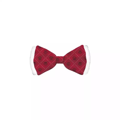 Plenty Gifts Noeud papillon de Noël chat satin rouge