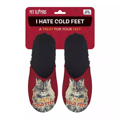Chausson je déteste les pieds froids rouge noir
