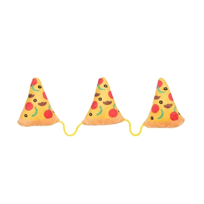 Fuzzyard 3 morceaux de pizza sur corde avec peluche herbe à chat