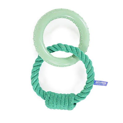 Anneau Battersea corde en caoutchouc vert