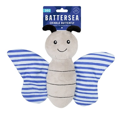 Battersea papillon froissé bleu