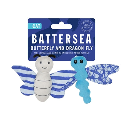 Duo papillon et libellule Battersea bleu