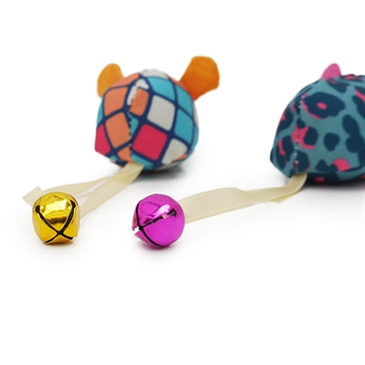 Duo de souris patchwork jolly moggy en palissandre