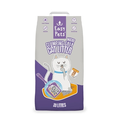 Easypets litière agglomérante pour chat gris micro