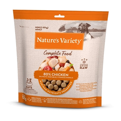 Variété Natures lyophilisé complet mini adulte 1-10 kg de poulet