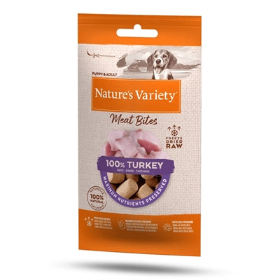 Natures variété lyophilisée viande bouchées dinde