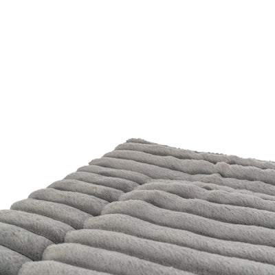 Tapis de salon Trixie lonni velours côtelé gris