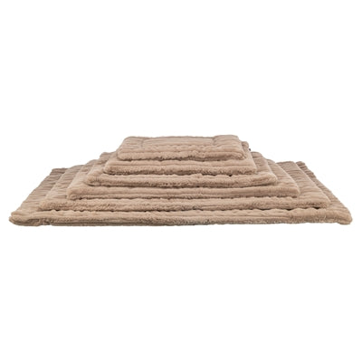 Trixie tapis de salon lonni velours côtelé marron clair