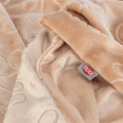 Trixie couverture pour chien Barry peluche douce beige