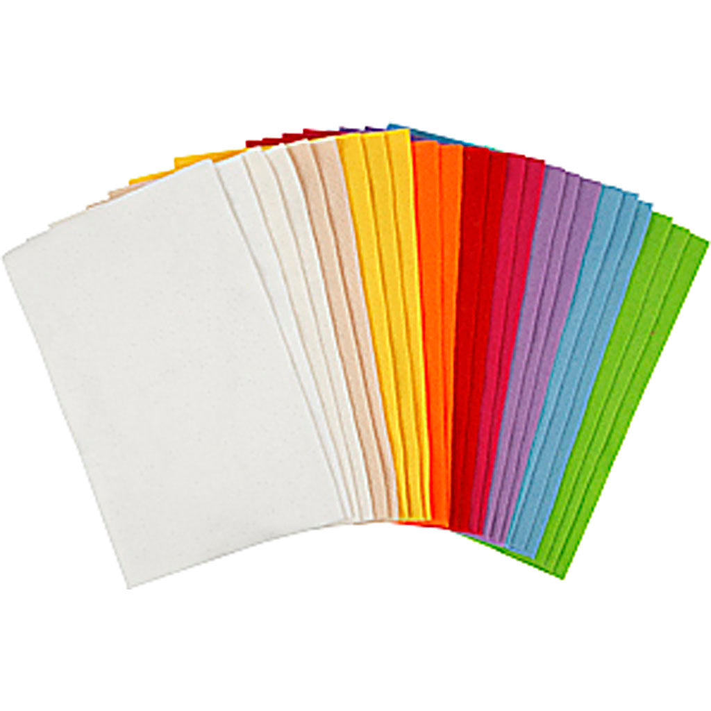 Entreprise créative https: www.ccobby.nl hobbyfelt-sheet-20x30-cm-thickness-1-5-mm-180-200-gr-diverse-colours-24-div-vellen-1-doos-45295