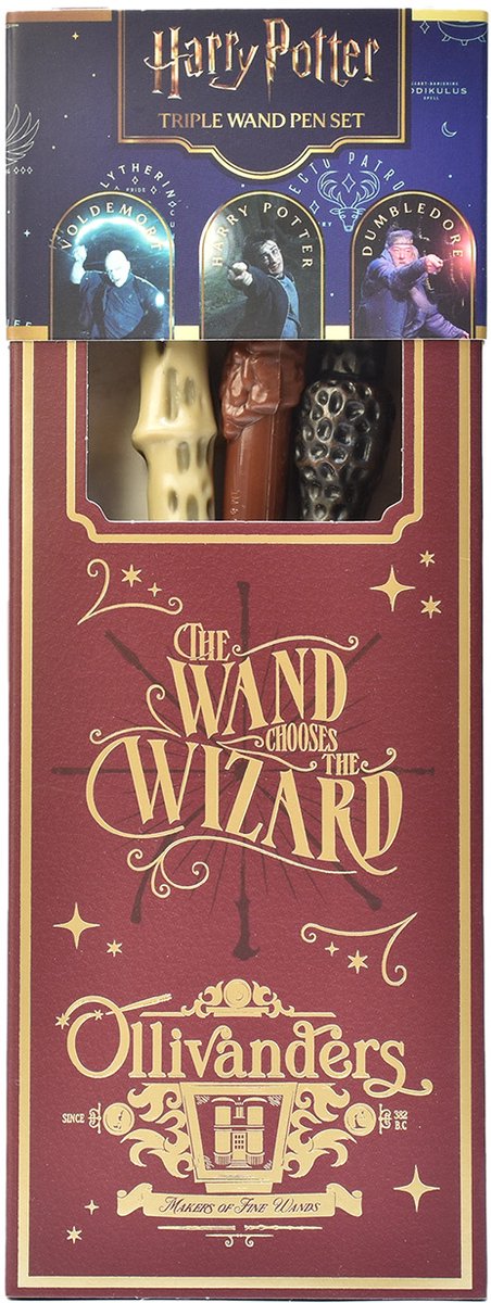 Mad Monkey Harry Potter - lot de 3 stylos baguette magique