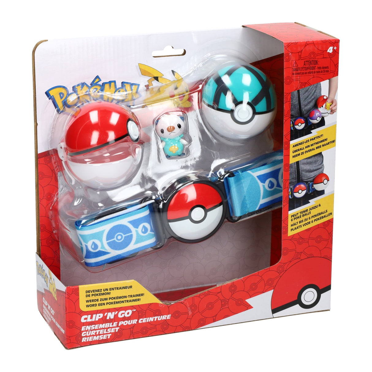 Jazwares Pokémon Clip n Go avec jeu de ceinture Oshawott