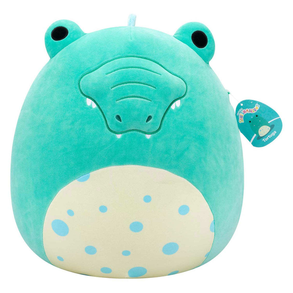 Peluche peluche Squishmallows - alligator tortuga bleu-vert, 40cm