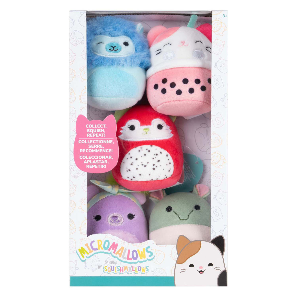 Peluche peluche Jazwares squishmallows - micromallows silvy, roses, aarin, roxy, gerald - 5 pcs.