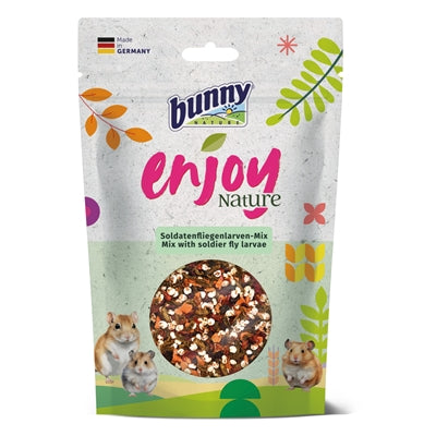 Bunny nature Enjoynature mélange avec des larves de mouches soldats