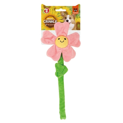 Fofos fleur froissée rose avec tige en corde