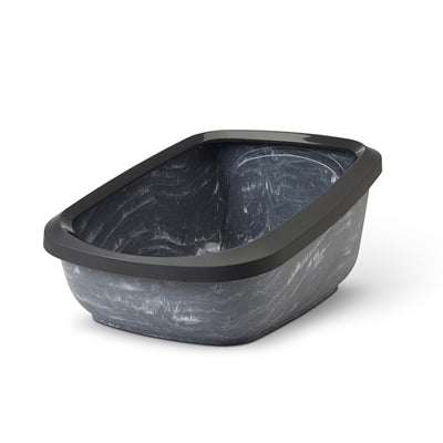 Bac à litière Savic aseo jumbo marbre gris noir