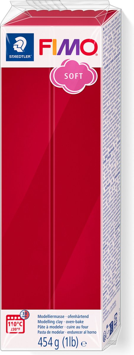 Pâte à modeler Fimo douce 454 g rouge cerise