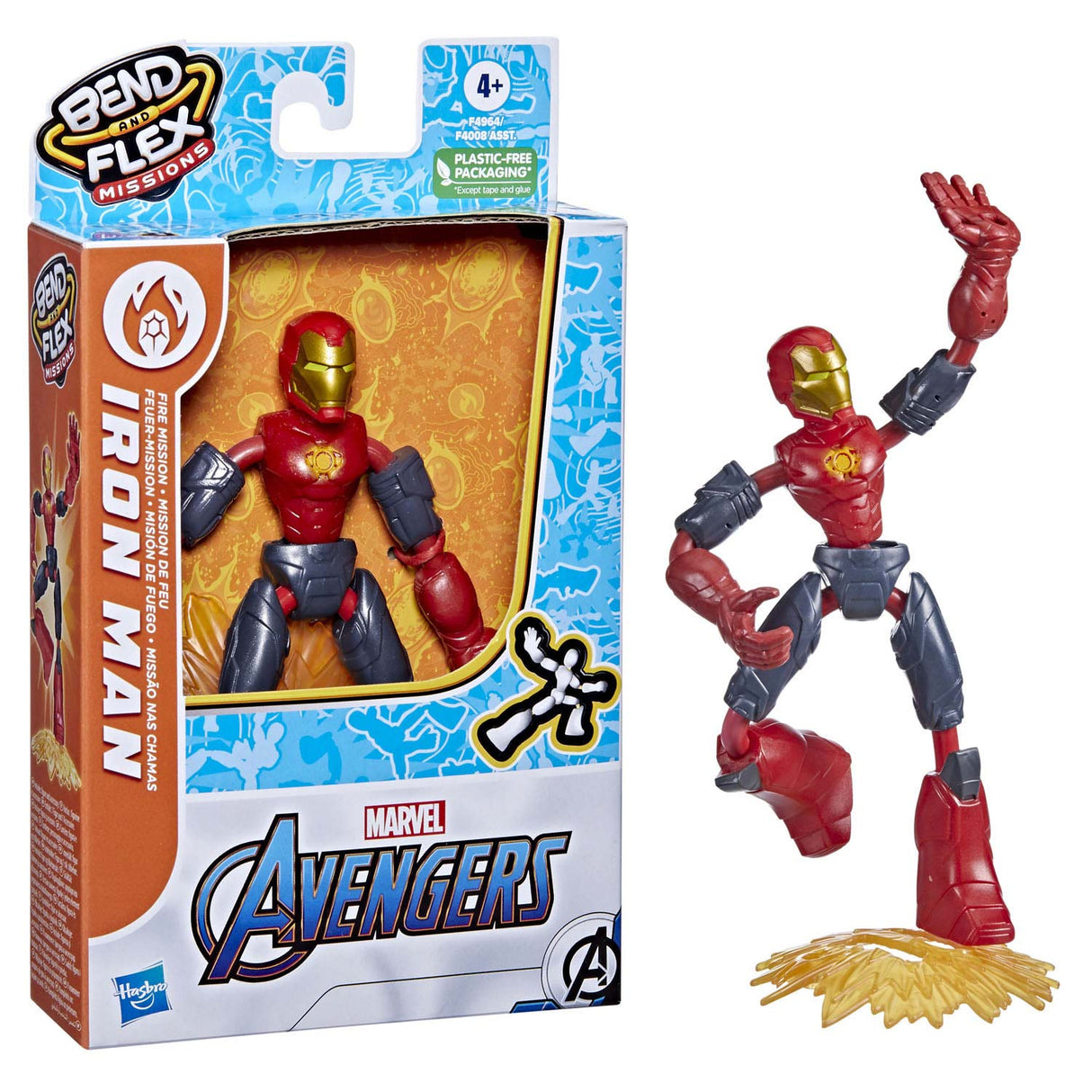 Hasbro Avengers Bend et Flex Fire Mission