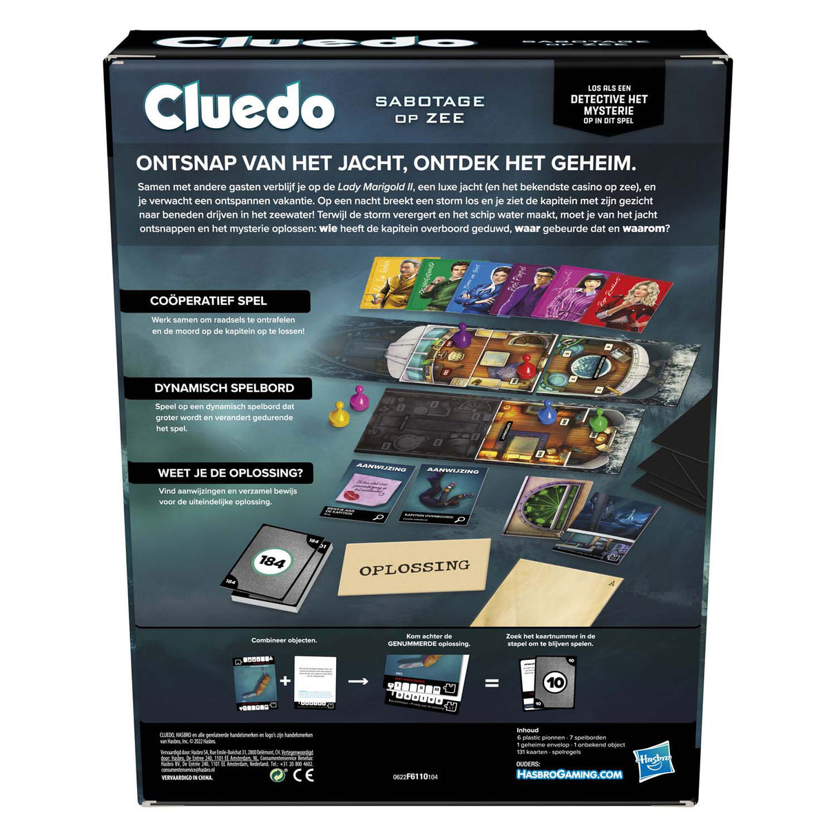 Jeu de société Hasbro Cluedo pour échapper au sabotage en mer