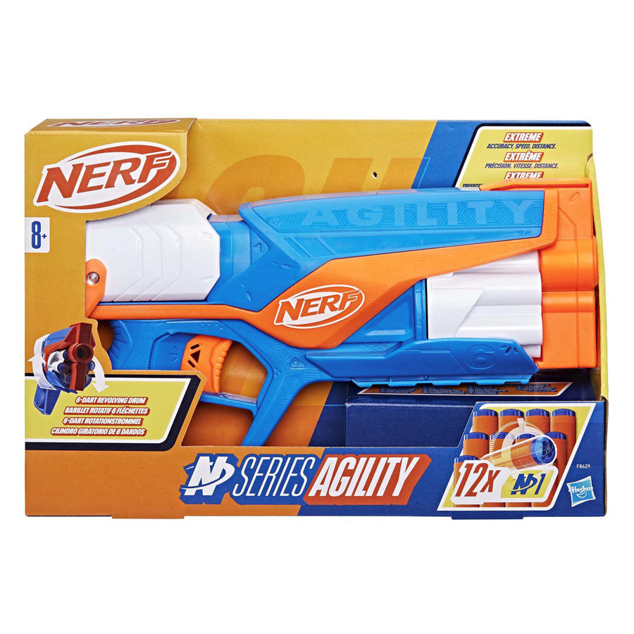 Blaster d'agilité Nerf n series + 12 fléchettes