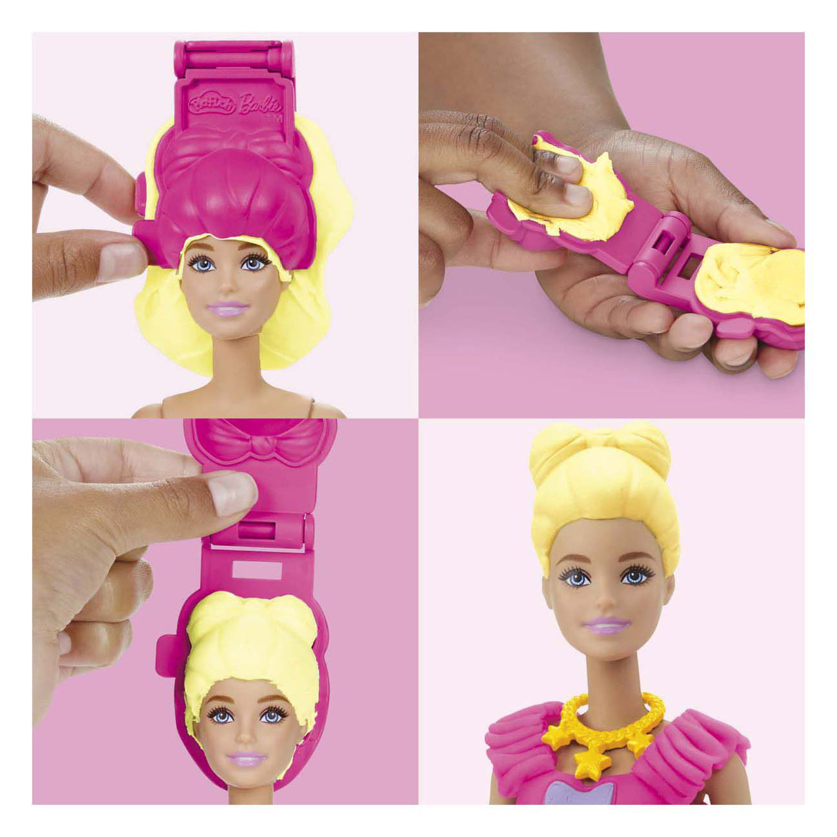 Play-doh barbie volants et noeuds - 3 pots en argile