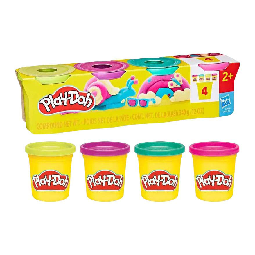 Play-doh couleurs vibrantes 4 pack nouveau | 4 pièces