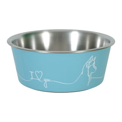 Zolux love bol de nourriture pour chien bleu