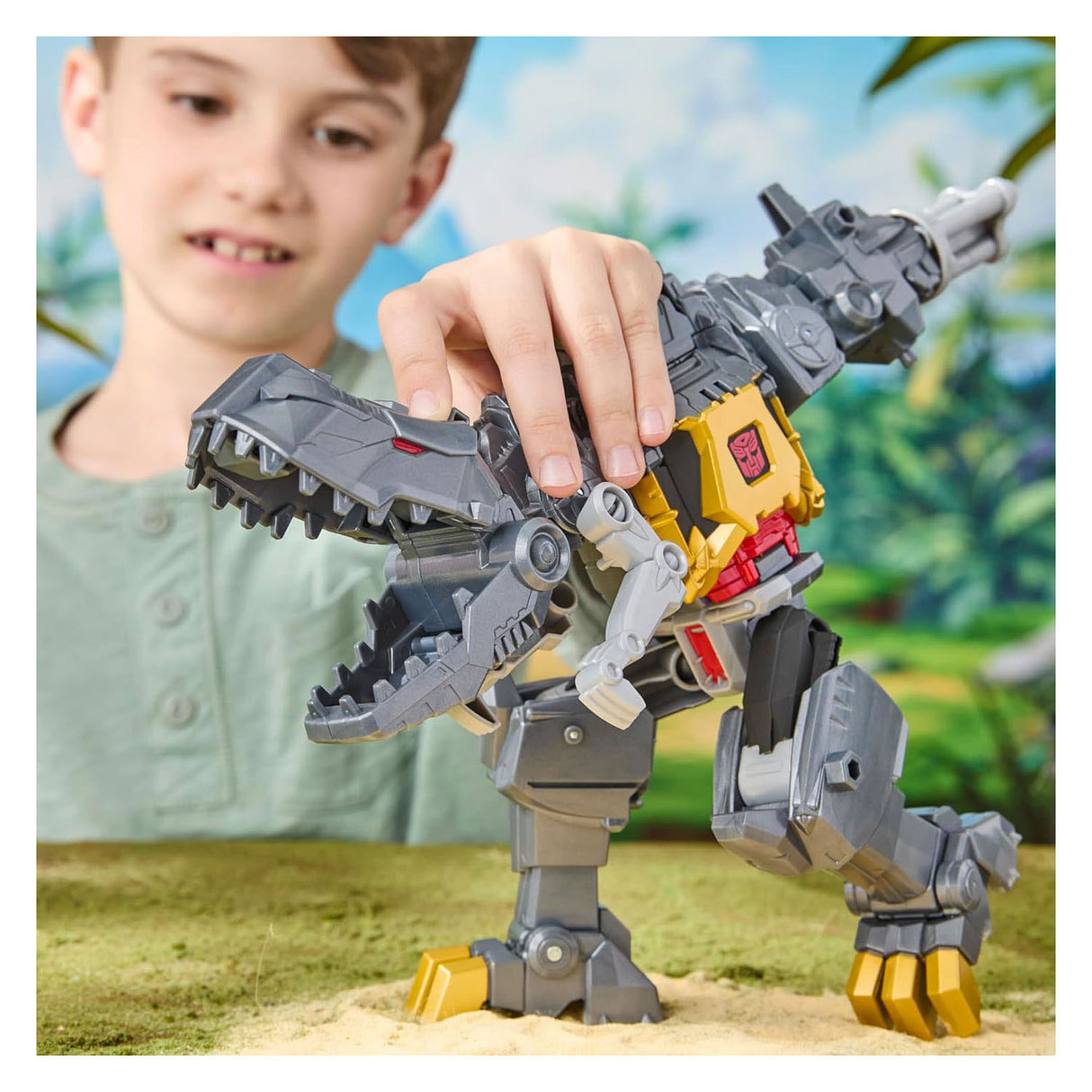 Figurine de jeu Transformers Transformers Cyberworld Chomp Battle Grimlock
