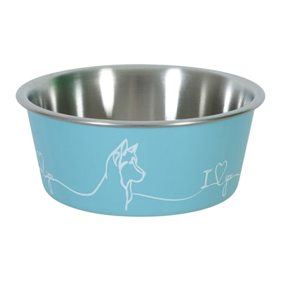 Zolux love bol de nourriture pour chien bleu