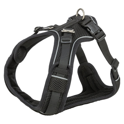 Trixie harnais pour chien premium flexmesh large poitrine noir