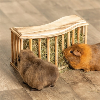 Râtelier à foin Trixie avec couvercle en bois flammé