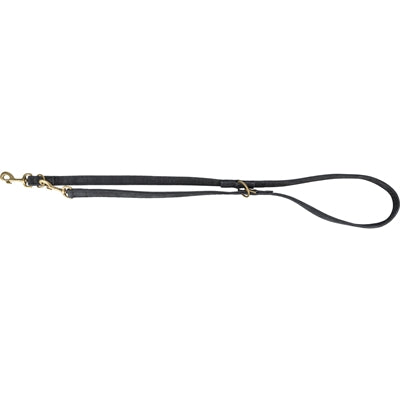 Trixie laisse pour chien pur cuir réglable noir