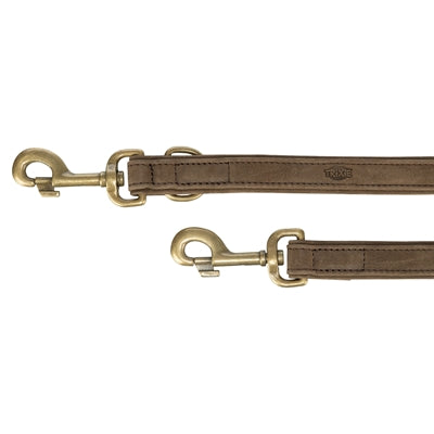 Trixie laisse pour chien pur cuir réglable marron