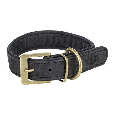 Trixie collier pour chien pur cuir noir