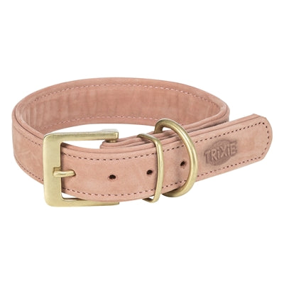 Trixie collier pour chien pur cuir rose