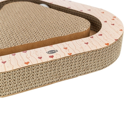 Trixie griffoir coeurs avec boules triangulaires en carton abricot