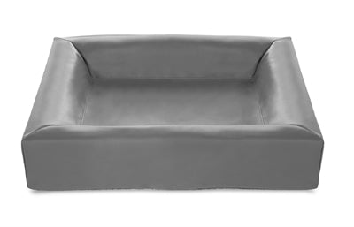 Housse de panier pour chien en cuir artificiel Bia bed gris