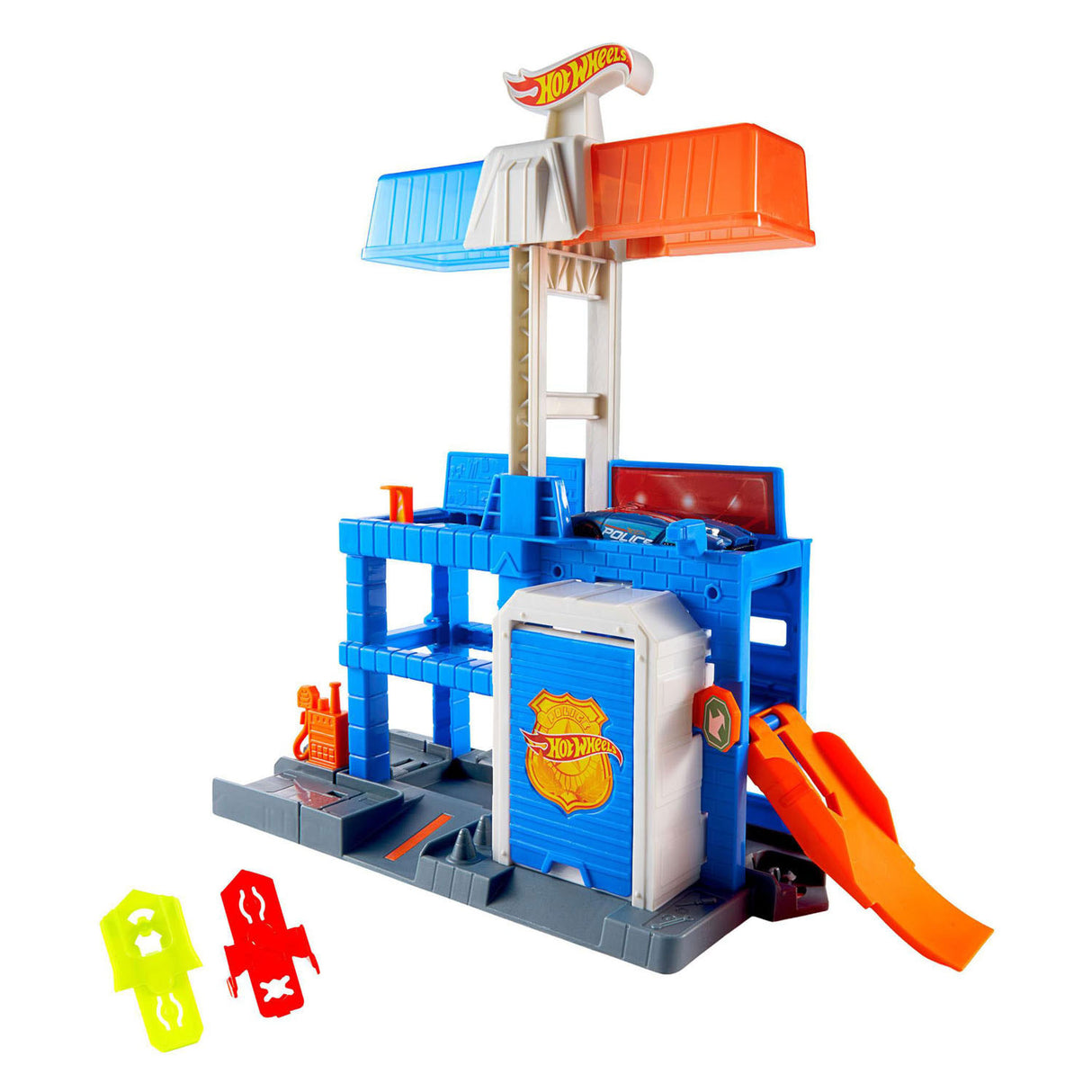 Hot Wheels City Center Police Tower Playset Playset - avec voiture de police en métal