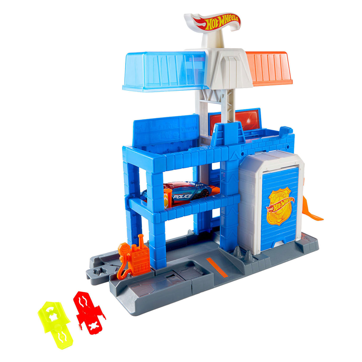 Hot Wheels City Center Police Tower Playset Playset - avec voiture de police en métal