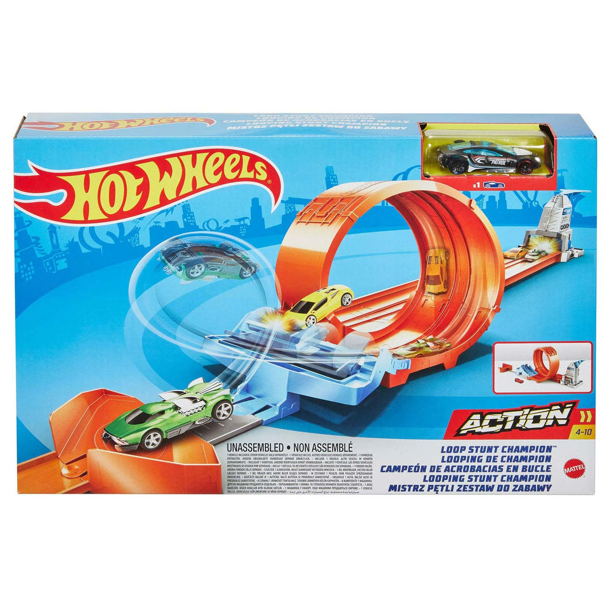 Champion de cascades en boucle d'action Mattel Hot Wheels