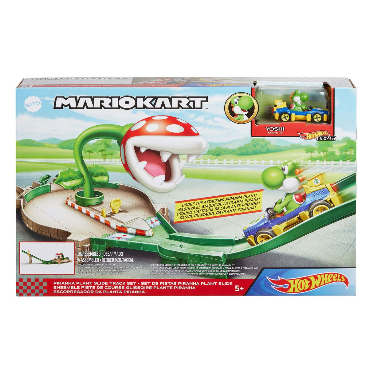Roues chaudes de la plante Mario Kart Piranha Racebaan