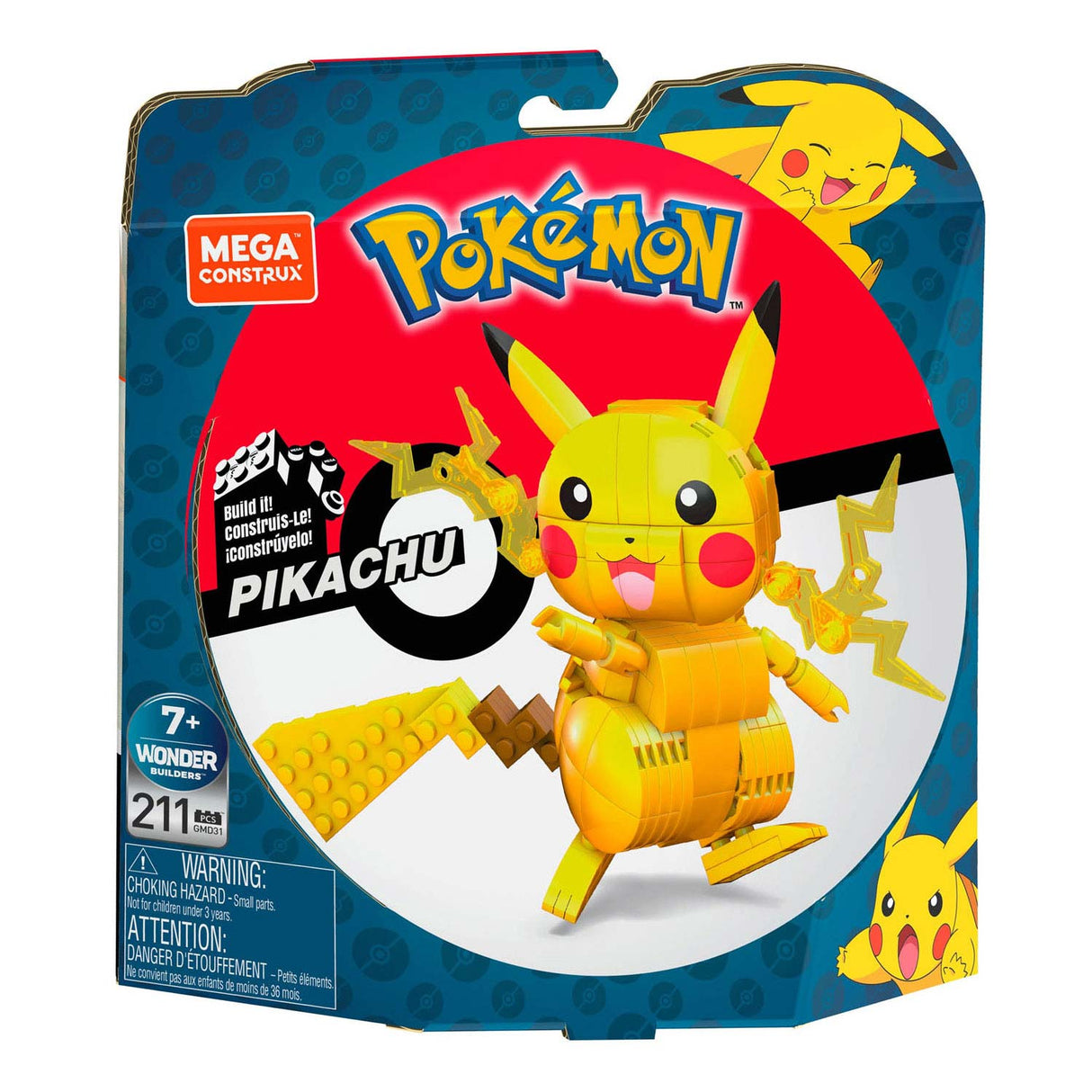 Mattel mega construx jeu de construction Pokémon - Pikachu - 211 pièces.