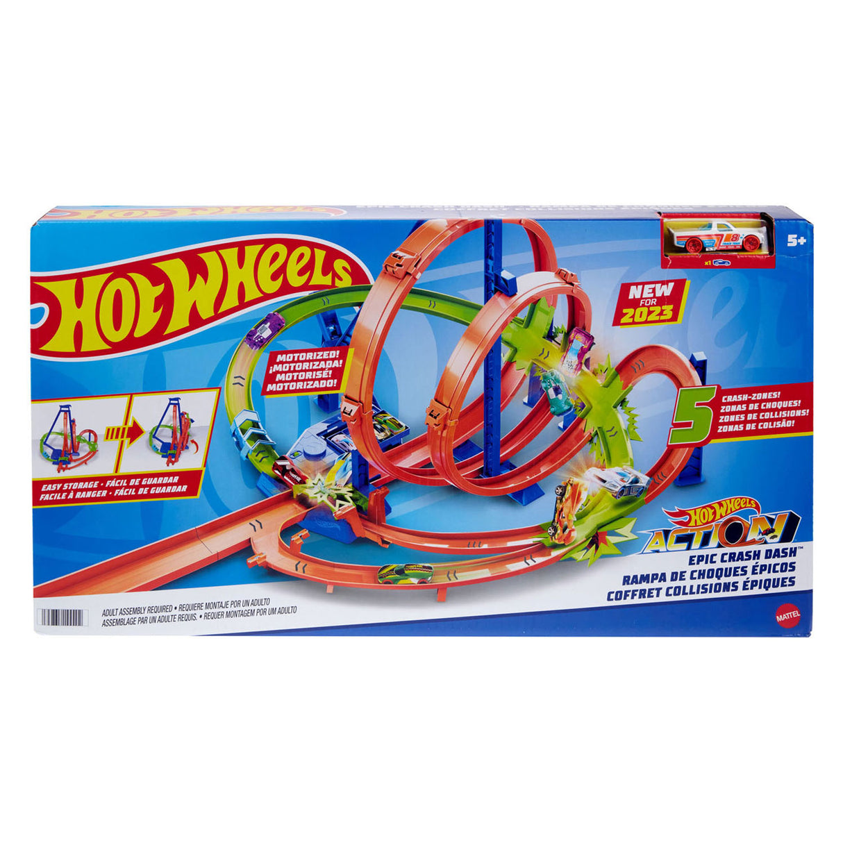 Hot Wheels Action Coffret de jeu légendaire Crash and Blast Race Track