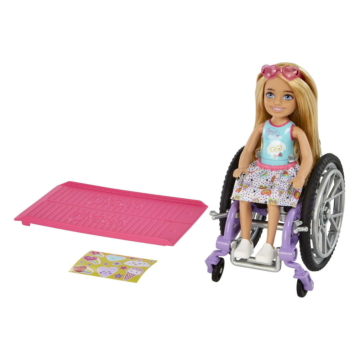 Mattel Chelsea Poupée mannequin en fauteuil roulant Blonde
