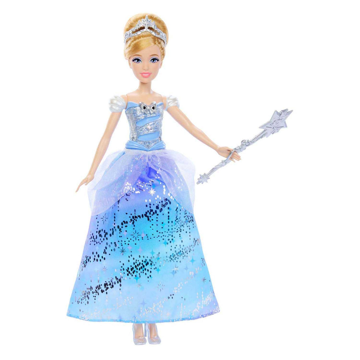 Mattel Disney Princess Cendrillon – Enchantante poupée-mannequin en robe de bal avec spectacle de lumière et de son