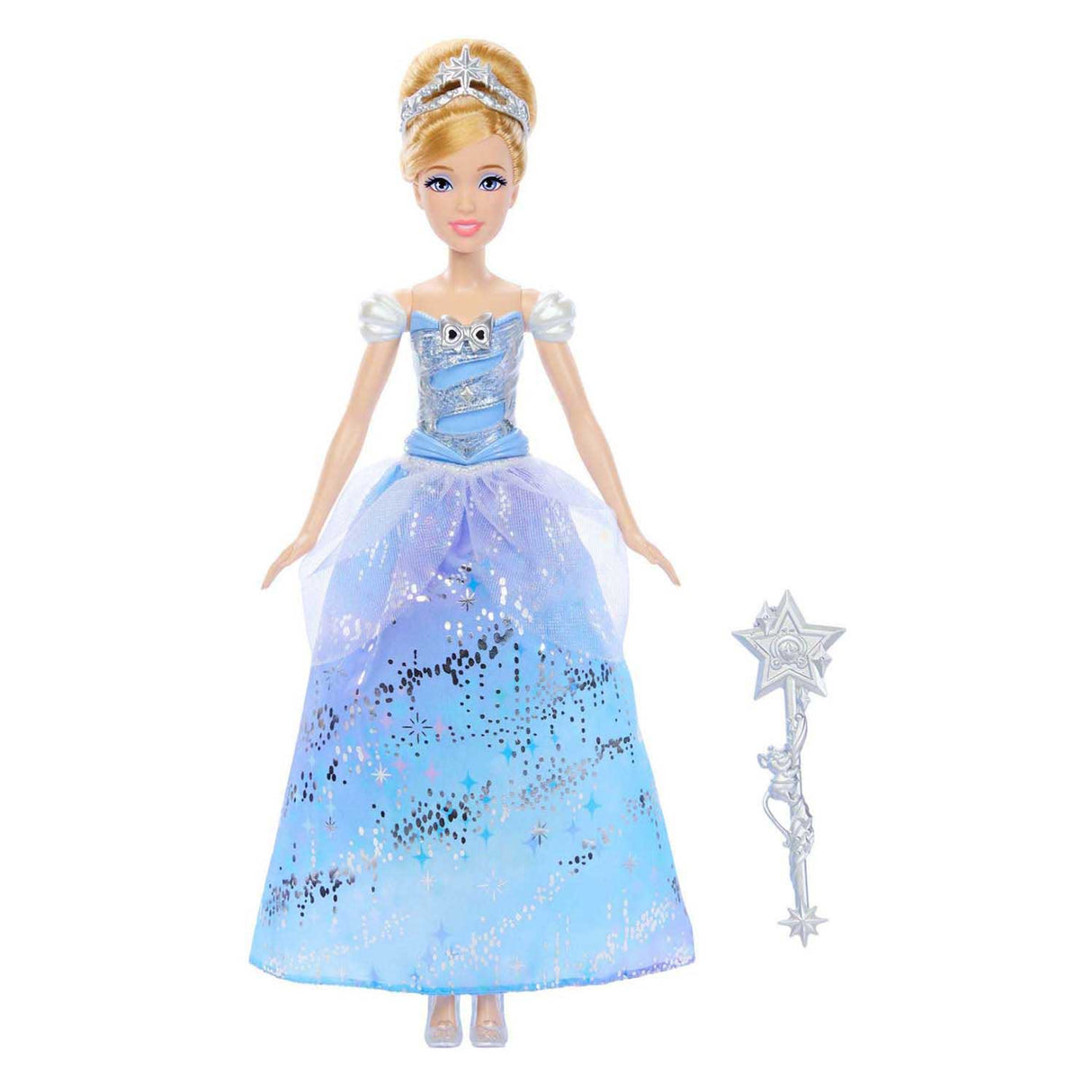 Mattel Disney Princess Cendrillon – Enchantante poupée-mannequin en robe de bal avec spectacle de lumière et de son