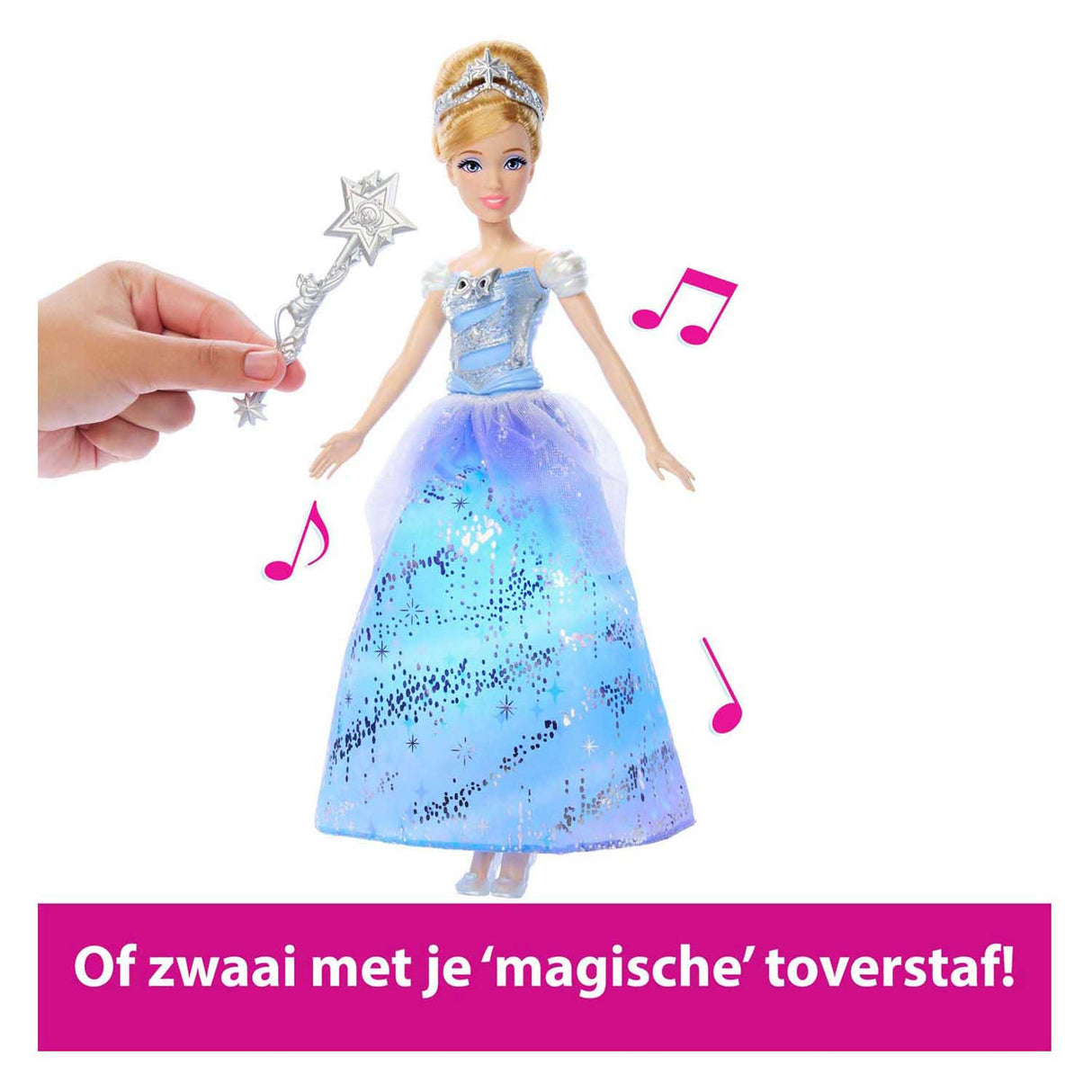 Mattel Disney Princess Cendrillon – Enchantante poupée-mannequin en robe de bal avec spectacle de lumière et de son
