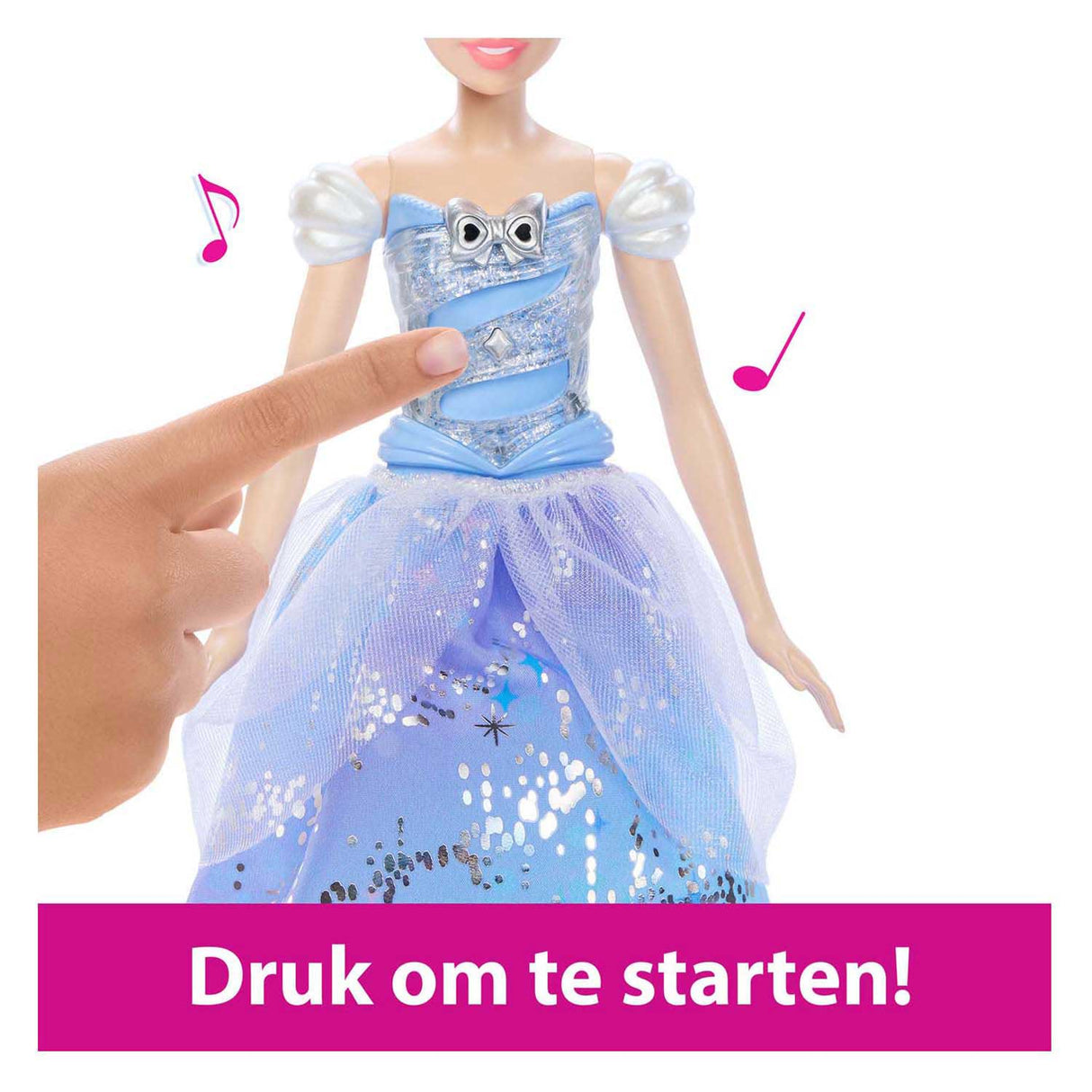 Mattel Disney Princess Cendrillon – Enchantante poupée-mannequin en robe de bal avec spectacle de lumière et de son