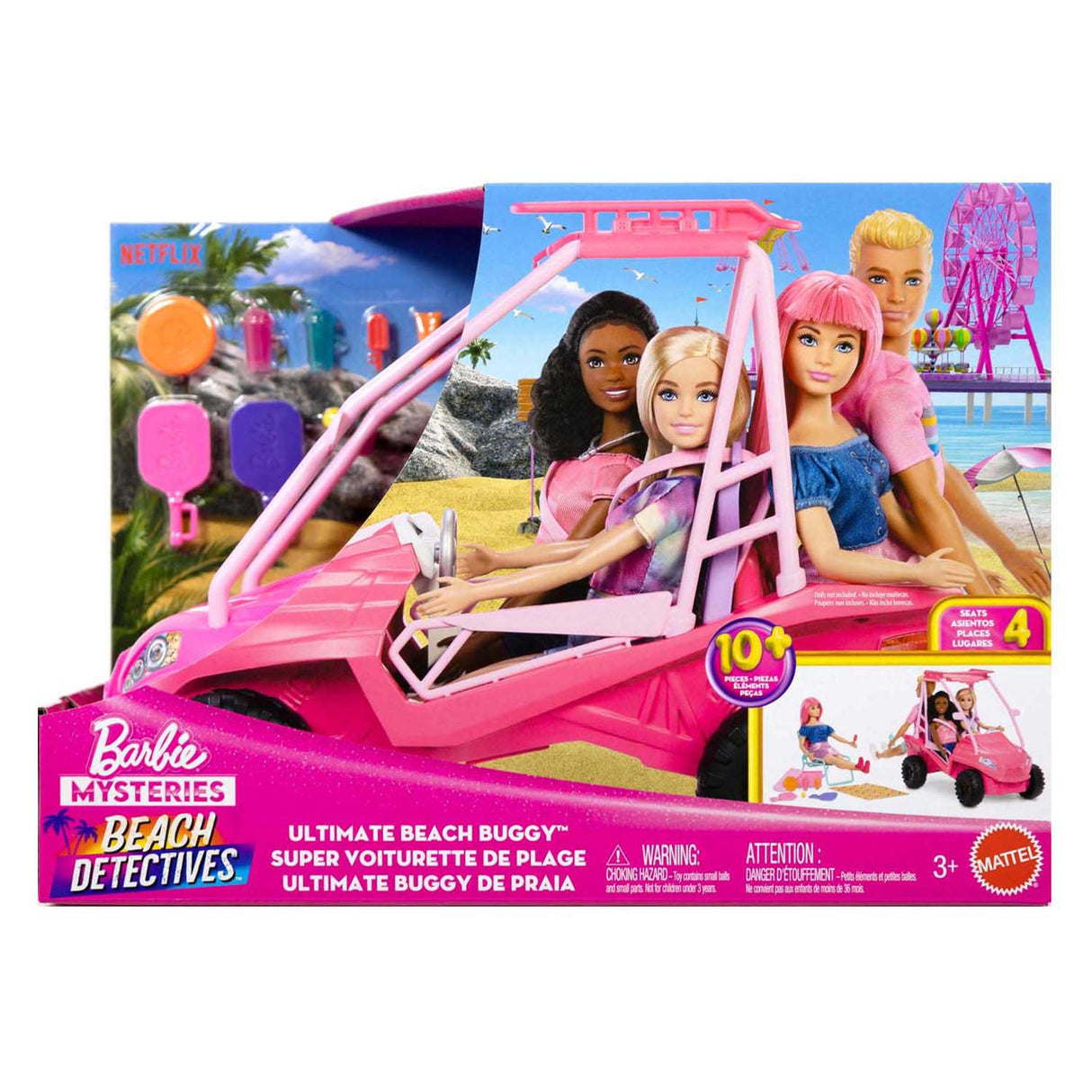 Mattel Barbie Mystères Détectives de plage Buggy de plage